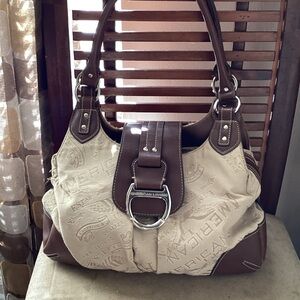 American Living Brown and Cream Shoulder Bag, made in 2008